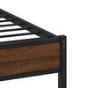 vidaXL Metallbett ohne Matratze Braun Eichen-Optik 193x203 cm