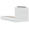 vidaXL Bettgestell mit Kopfteil und LED-Leuchten Weiß 100x200 cm