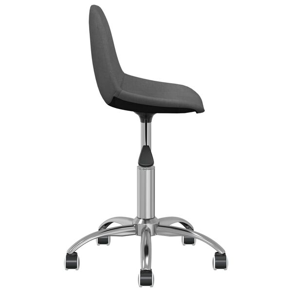 vidaXL Esszimmerst&uuml;hle 4 Stk. Drehbar Dunkelgrau Stoff