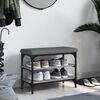 vidaXL Schuhbank Grau Sonoma 62x32x47 cm Holzwerkstoff