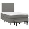 vidaXL Boxspringbett mit Matratze Dunkelgrau 120x200 cm Stoff