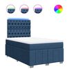 vidaXL Boxspringbett mit Matratze Blau 120x190 cm Stoff