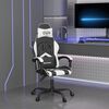 vidaXL Gaming-Stuhl Schwarz und Wei&szlig; Kunstleder