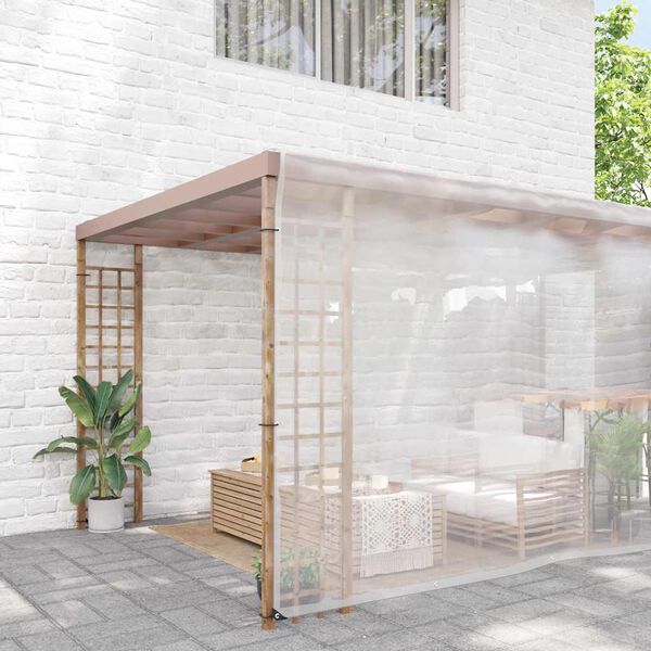 vidaXL Transparente Plane mit &Ouml;sen 8x8 m Polyethylen