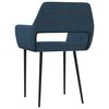 vidaXL Esszimmerst&uuml;hle 2 Stk. Blau Stoff