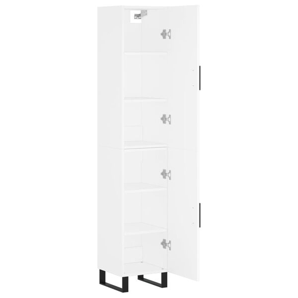 vidaXL Highboard Wei&szlig; 34,5x34x180 cm Holzwerkstoff