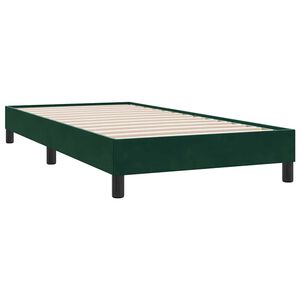 vidaXL Bettgestell ohne Matratze Dunkelgr&uuml;n 90x220 cm Samt
