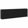 vidaXL Sideboard Schwarz Eichen-Optik 240 x 33 x 70 cm Holzwerkstoff