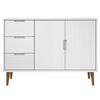 vidaXL Sideboard MOLDE Wei&szlig; 113x40x80 cm Massivholz Kiefer