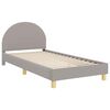 vidaXL Kinderbettgestell mit Kopfteil Hellgrau 90x200 cm Boucl&eacute;