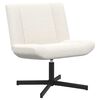 vidaXL Drehstuhl Creme 63 x 75 x 76 cm Schafsleder