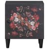 vidaXL Nachttisch mit T&uuml;r Schwarz 40 x 33 x 46 cm Massivholz Mango