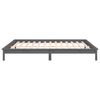 vidaXL Massivholzbett mit LEDs Grau 140x190 cm
