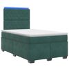 vidaXL Boxspringbett mit Matratze Dunkelgr&uuml;n 120 x 190 cm Samt