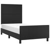 vidaXL Bettgestell mit Kopfteil Schwarz 90x200 cm Kunstleder