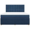 vidaXL Boxspringbett mit Matratze Blau 180x200 cm Stoff