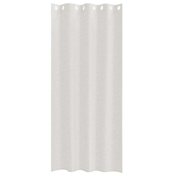 vidaXL Voile-Vorhang mit Vorh&auml;ngen 2 pcs Creme 245 x 140 cm Polyester