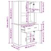 vidaXL Highboard Sonoma-Eiche Holzwerkstoff