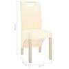 vidaXL Esszimmerst&uuml;hle 2 Stk. Creme Stoff
