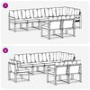 vidaXL Outdoor-Sofagarnitur mit Kissen 8 pcs Natur und Beige