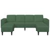 vidaXL Sofa mit Kissen Dunkelgr&uuml;n 250 x 188 x 76 cm Cordstoff