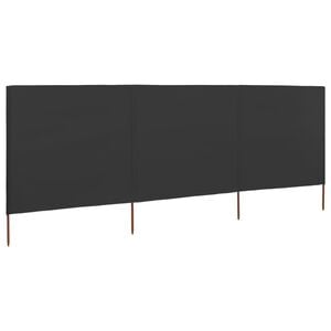 vidaXL 3-teiliges Windschutzgewebe 400 x 120 cm Anthrazit