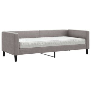 vidaXL Tagesbett mit Matratze Taupe 80x200 cm Stoff