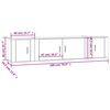 vidaXL 3-tlg. TV-Schrank-Set Wei&szlig; Holzwerkstoff