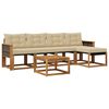 vidaXL Outdoor-Sofagarnitur 6 stk. Natur und Beige