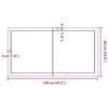 vidaXL Tischplatte 120x60x(2-4) cm Massivholz Behandelt Baumkante