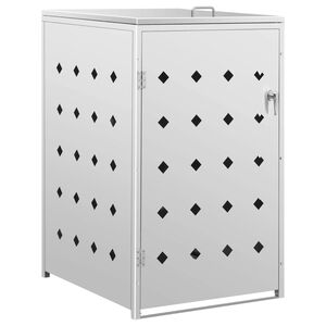 vidaXL M&uuml;lltonnenbox f&uuml;r 1 Tonne 240 L Edelstahl