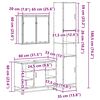 vidaXL 3-tlg. Badm&ouml;bel-Set Sonoma-Eiche Holzwerkstoff
