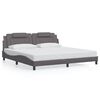 vidaXL Bettgestell "Viana" ohne Matratze Grau 200x200 cm Kunstleder