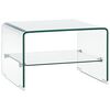 vidaXL Couchtisch Transparent 50&times;45&times;33 cm Hartglas