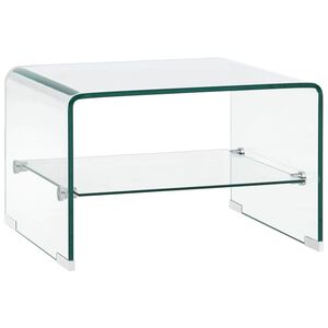 vidaXL Couchtisch Transparent 50&times;45&times;33 cm Hartglas