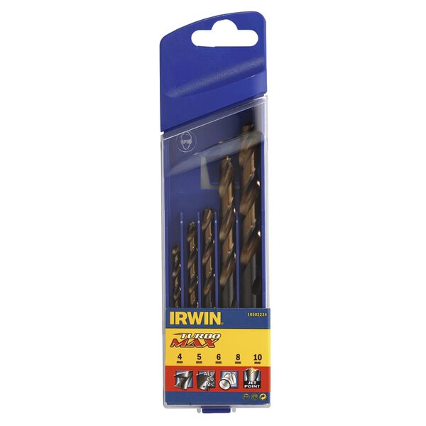Irwin HSS Turbomax Bohrer Set 4/5/6/8/10 mm 5-tlg. 10502234