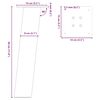 vidaXL Couchtischbeine 4 Stk. Naturstahl 30 cm Stahl