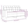 vidaXL 2-Sitzer-Sofa Creme 140 cm Samt