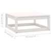 vidaXL 11-tlg. Garten-Lounge-Set Wei&szlig; Kiefer Massivholz
