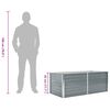vidaXL Hochbeet 160 x 80 x 45 cm Verzinkter Stahl Grau