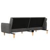 vidaXL Schlafsofa 2-Sitzer mit Fu&szlig;hocker Dunkelgrau Stoff