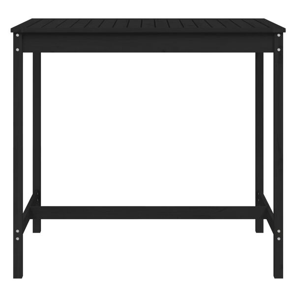 vidaXL Gartentisch Schwarz 121x82,5x110 cm Massivholz Kiefer