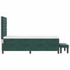 vidaXL Boxspringbett mit Matratze Dunkelgr&uuml;n 100 x 200 cm Samt