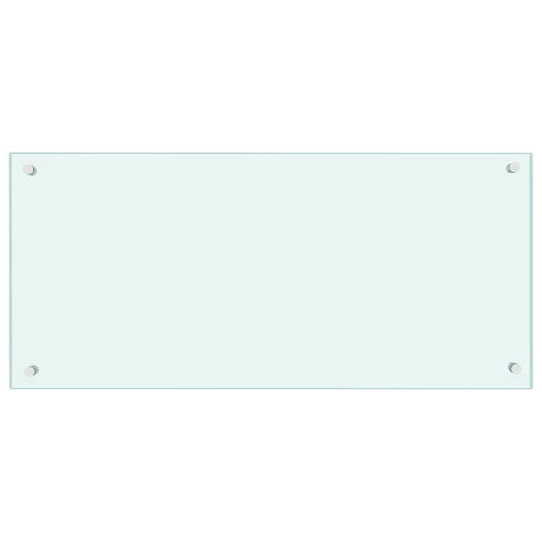 vidaXL K&uuml;chenr&uuml;ckwand 2 pcs Wei&szlig; 90 x 40 cm Geh&auml;rtetes Glas
