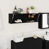 vidaXL Bad-Wandschrank Schwarz 100x25x30 cm Holzwerkstoff