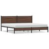 vidaXL Metallbett ohne Matratze Braun Eichen-Optik 193x203 cm