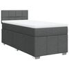 vidaXL Boxspringbett mit Matratze Dunkelgrau 90x190 cm Stoff