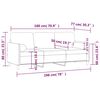 vidaXL 3-Sitzer-Sofa mit Zierkissen Schwarz 180 cm Samt