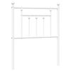 vidaXL Ersatz-Kopfteil Metall Wei&szlig; 75 cm