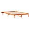 vidaXL Bettgestell mit Nachttischen Wachsbraun 160 x 220 cm